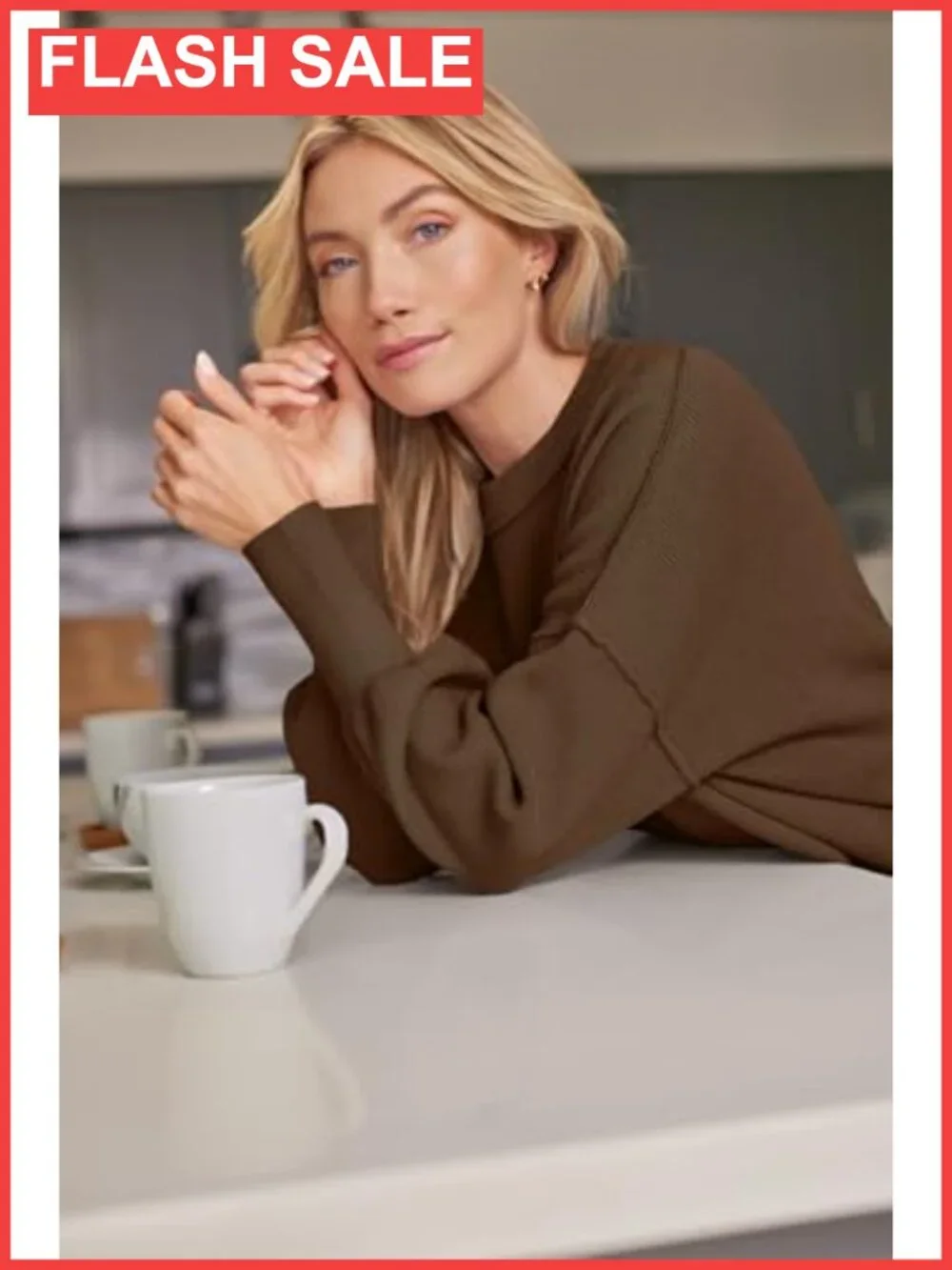 Oversized Crewneck Long Sleeve Sweater Pullover Seam Tunic